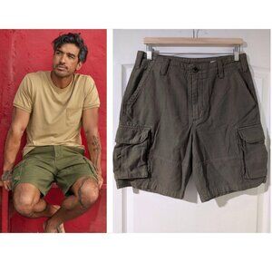 NEW! Outerknown | Voyager Organic Cotton Cargo Shorts In Green